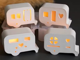 Molde silicona 4 casas rodantes